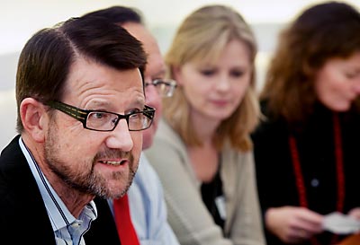 Videnskabsminister Helge Sander m.fl.