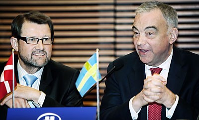Helge Sander and Sweden's Minister for Higher Education and Research
