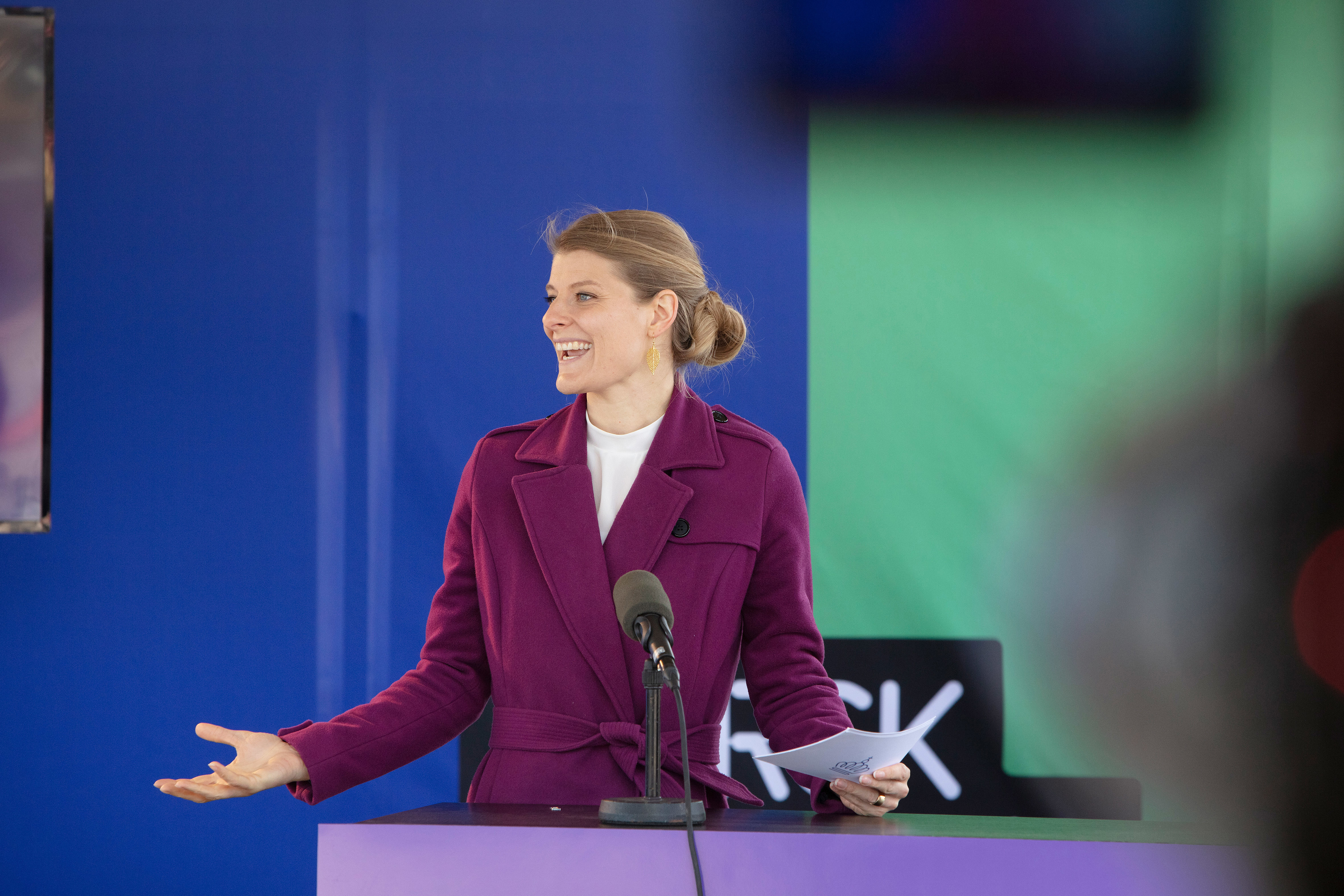 Uddannelses- og forskningsminister Ane Halsboe-Jørgensen taler til åbningen af Forskningens Døgn 2021. Foto: Søren Kjeldgaard