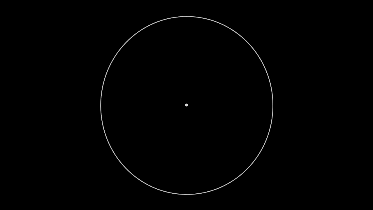 Slide 2: Cirkel med lille prik Slide 2: Illustration: Cirkel med lille prik i midten
