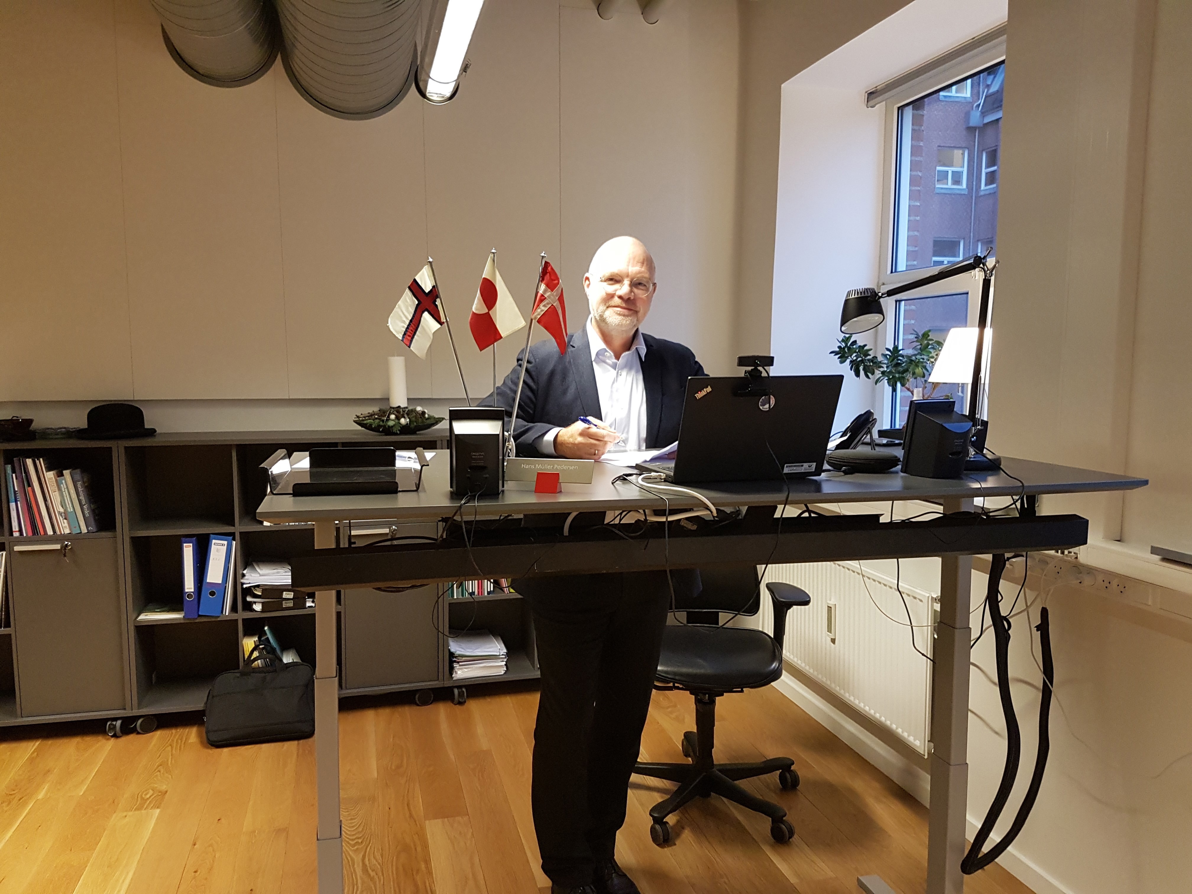 Vært Hans Mûller Pedersen, direktør fra Uddannelses- og Forskningsstyrelsen, deltager fra Haraldsgade i København