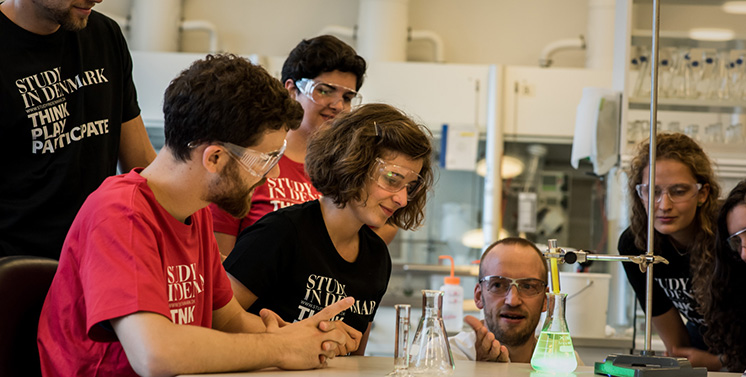 Students sitting around a table