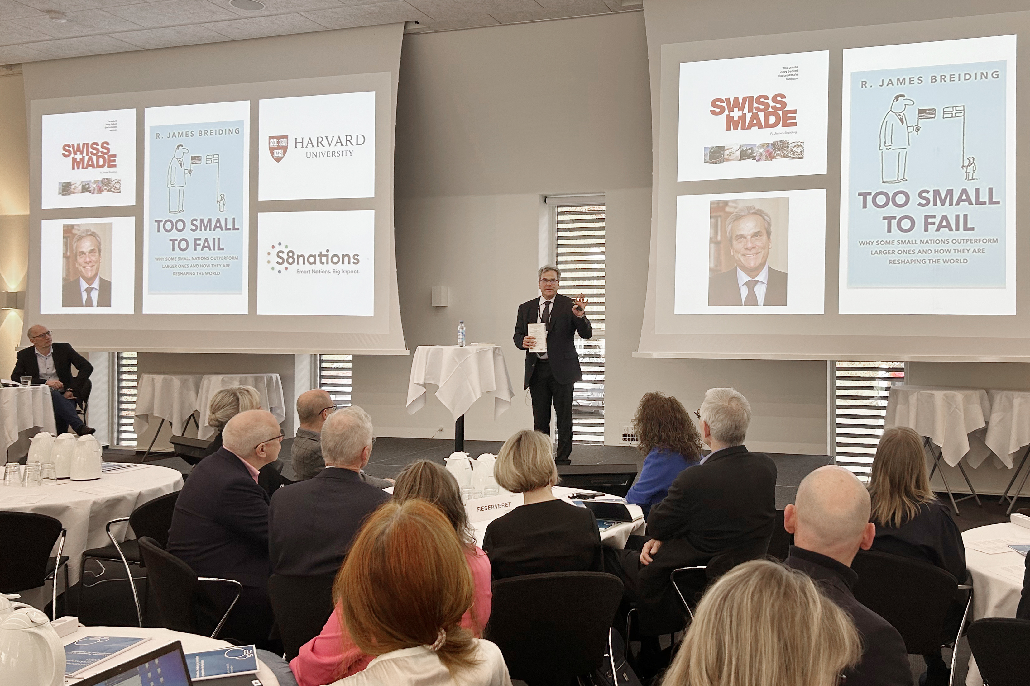 Hovedtaler James Breiding holdt oplægget 'Big lessons from small countries' på dag 2.