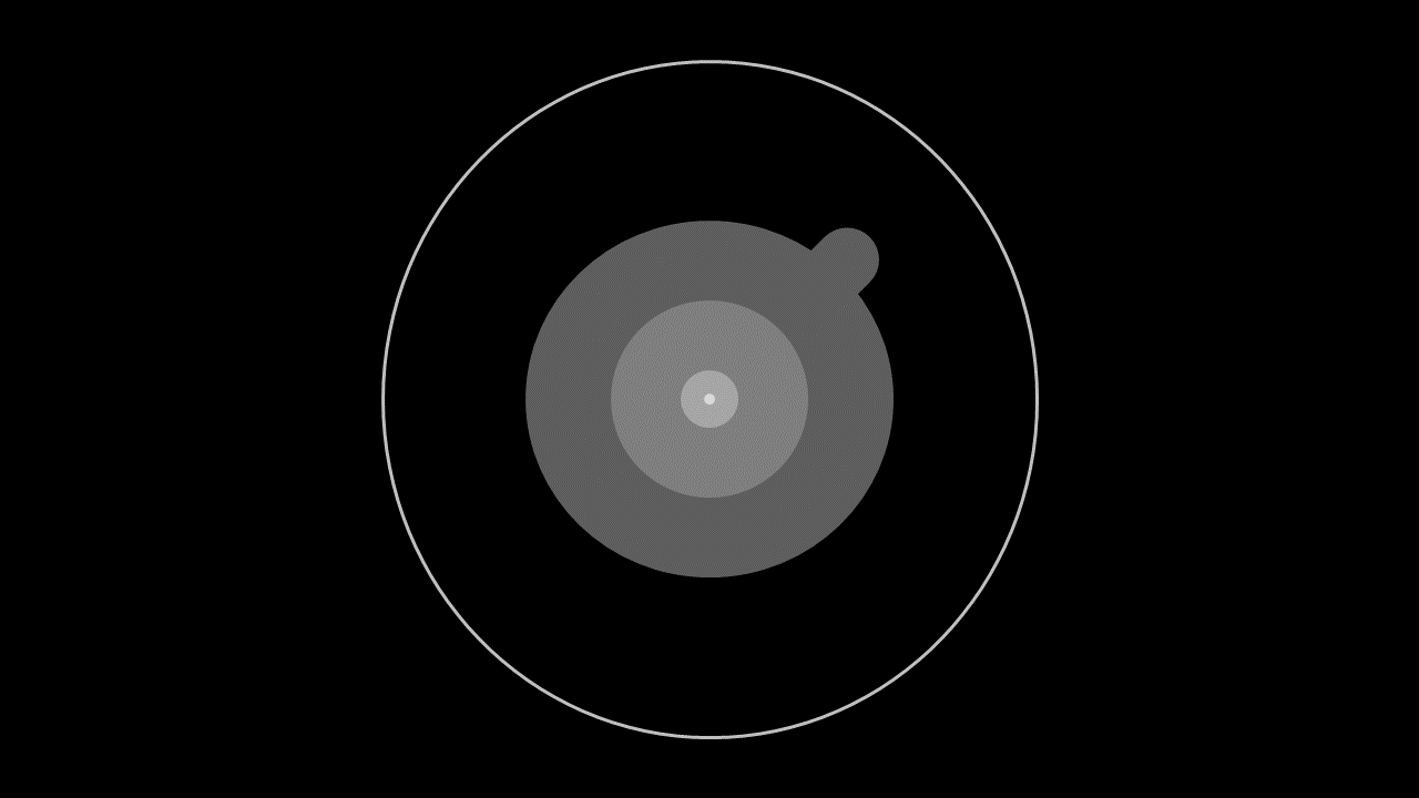 Slide 5: Cirkel med prik med 3 større ringe omkring sig og en ny lille prik på yderste ring Illustration: Cirkel med prik med 3 større ringe omkring sig og en ny lille prik på yderste ring