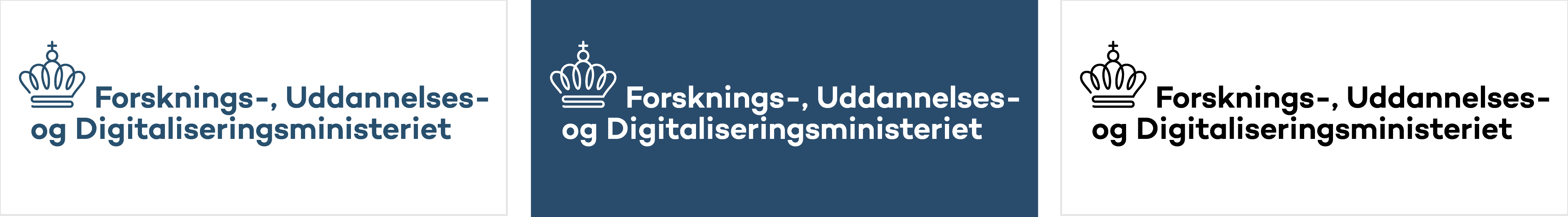 Logo-eksempler Eksempler på de blå, hvide og sorte versioner af UFM og UFS-logoerne